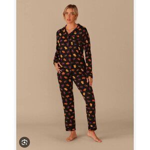Meundies fall leaves long sleeve pants pj pajama set sz 4XL